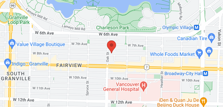 map of 201 977 W 8TH AVENUE